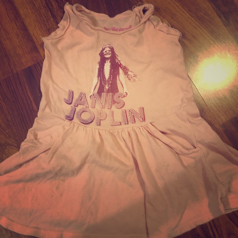 Janis Joplin pink sleeveless picket dress